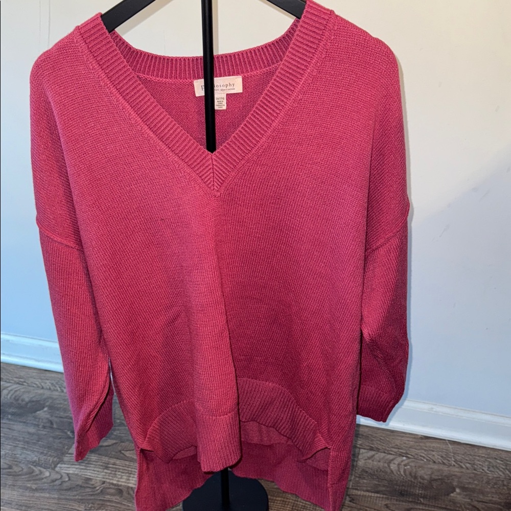 Philosophy Women's V-Neck Sweater in Deep Pink